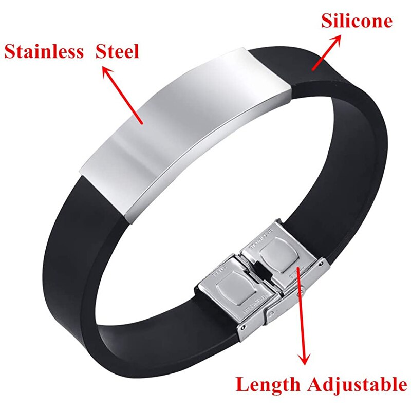 To My Son Encourage Jewelry Men Wristband Stainless Steel Silicone Bracelets For Boys Bangle Love From Love Mom