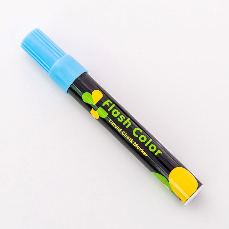 1Pc Creatieve Flash Kleur Uitwisbare Markeerstift Voor Fluorescerende Plaat Pennen Creatieve Vloeibare Krijt Marker Koreaanse Briefpapier: Blauw