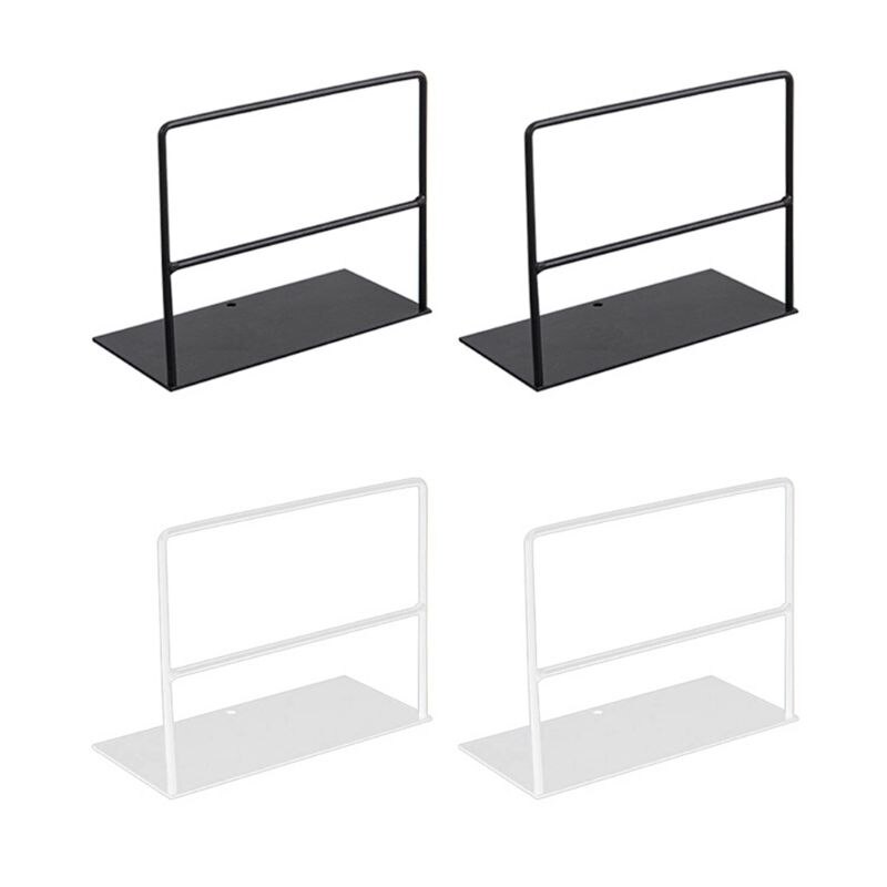 1 paire serre-livres en fer forgé Support de livre Simple bureau bureau porte-revues N1HD