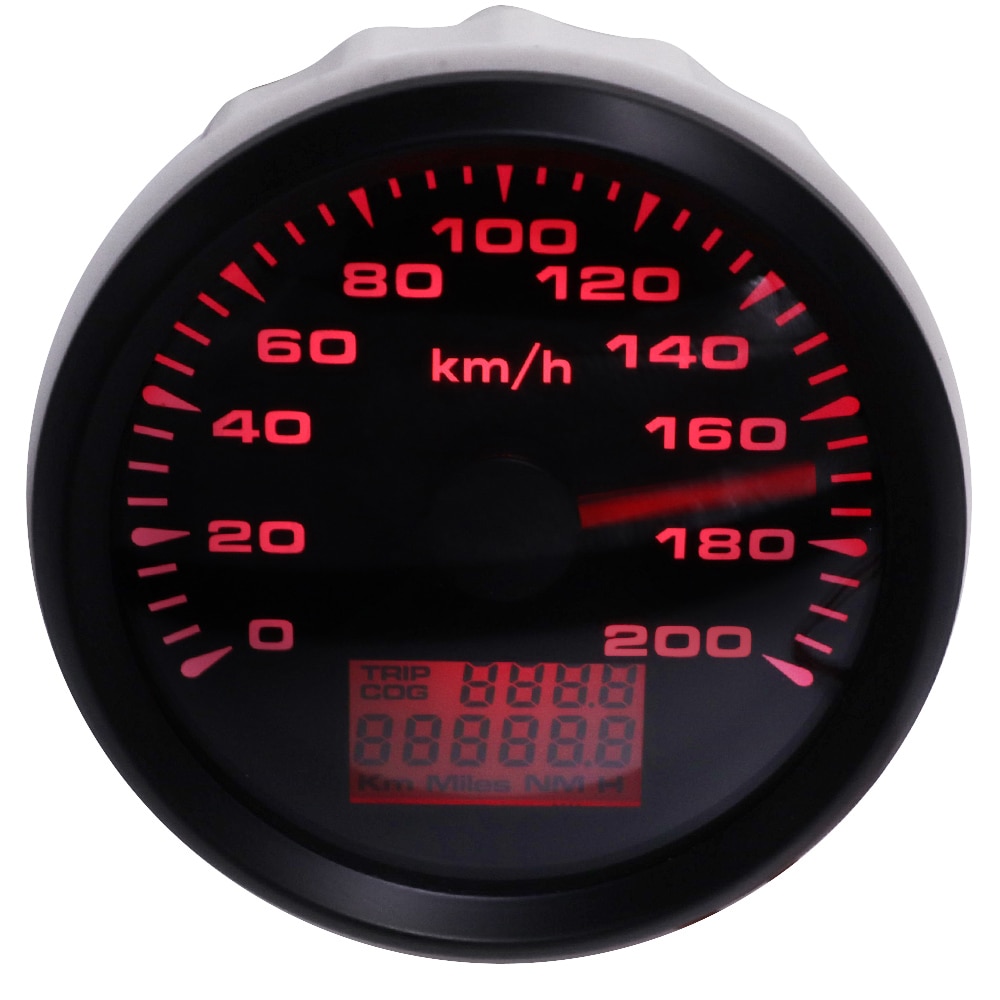 85 Mm Gps Snelheidsmeters 0-200 Km/h Waterdichte Gps Snelheid Kilometerteller Meters Trip Meter Voor Auto Vrachtwagen Motorfiets 9 -32V 8 Kleur Licht