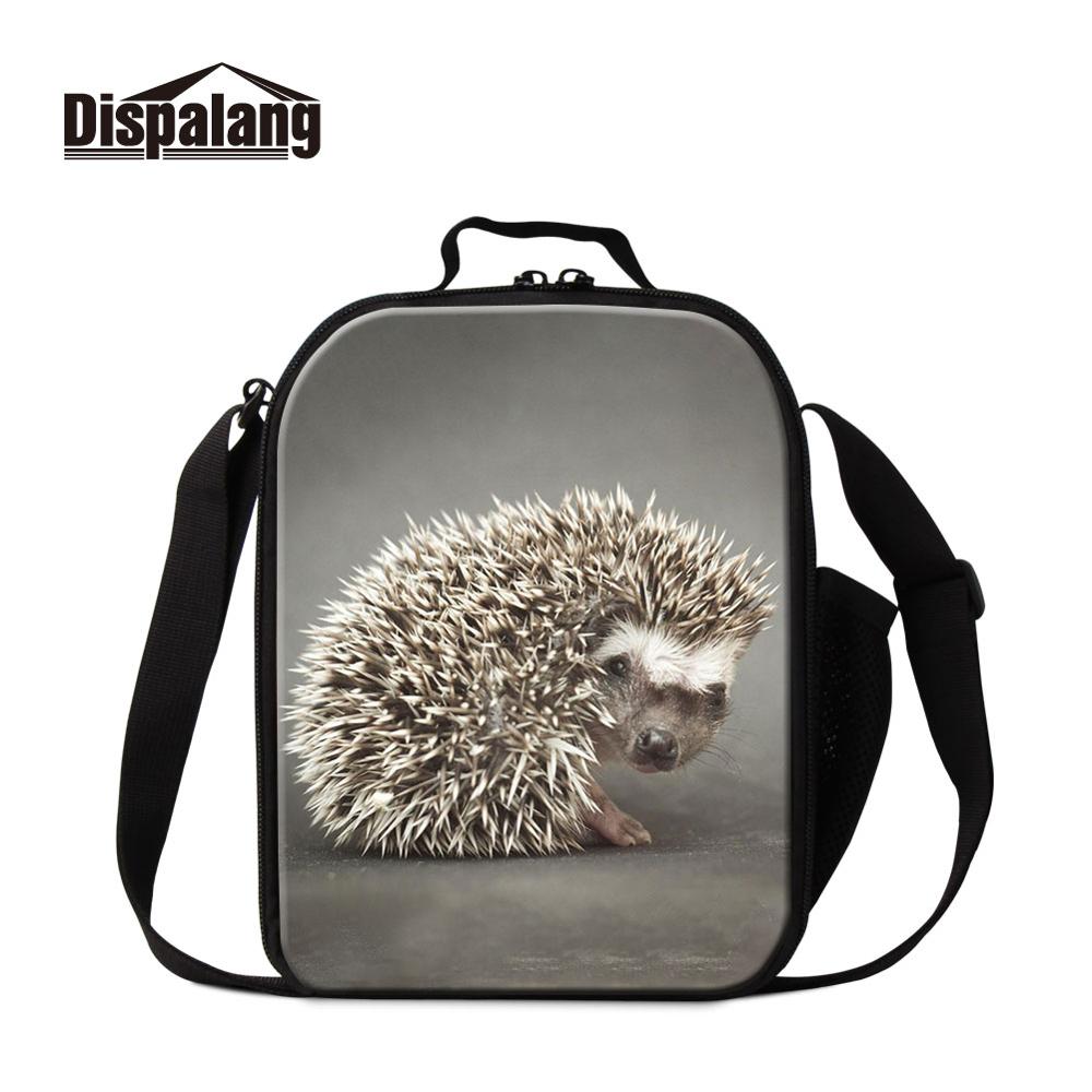 Dispalang Portable Lunch Pouch Insulated Hedgehog Word Thermal Girl Cooler Box Storage Bags for Kid Container Food Picnic Packet: Sky Blue