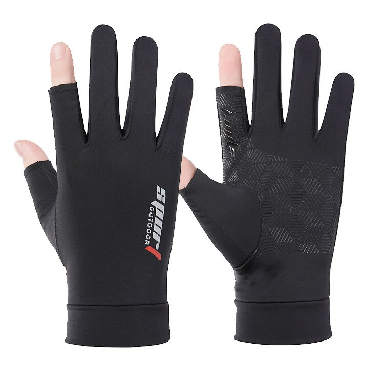 Guantes de Pesca con protección solar para hombre, manoplas de secado rápido transpirables para exteriores, ropa deportiva, verano, FPS 50: Pink
