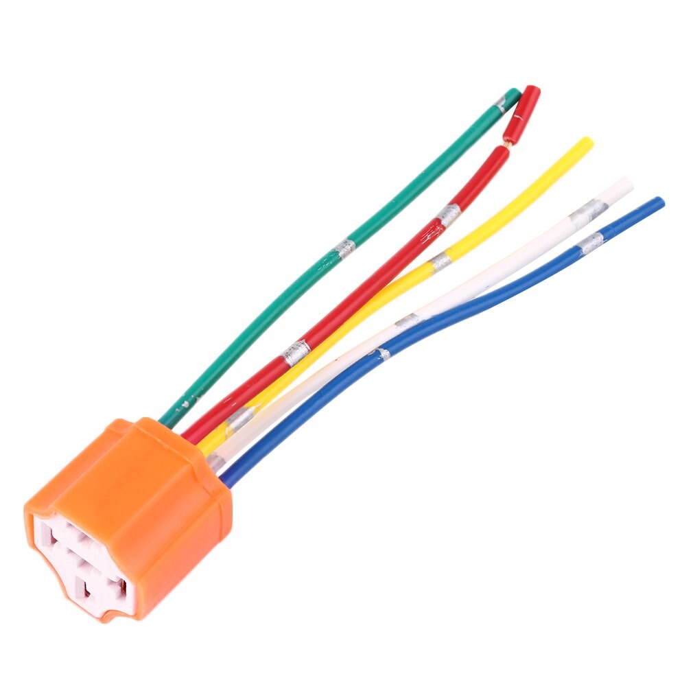 Relais Socket Auto Relais Oranje Plastic Vervanging Relais Socket Harness 5 Pin 5 Draad Voor Auto Automotive Relais