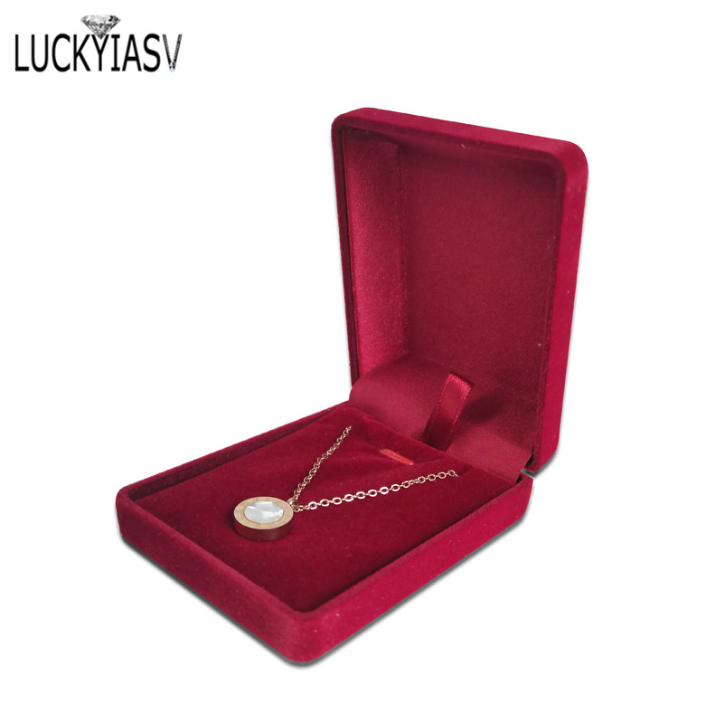 Gros noir velours mariage mariée bijoux collier pendentif boîte Colar boucles d'oreilles bibelot présentoir support organisateur: Bleu