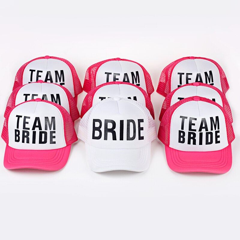 rose BRUID TEAM BRUID Vrijgezellenfeest baseball Trucker Rapper Cap Hoed Bachelorette wedding Bridal Party Caps