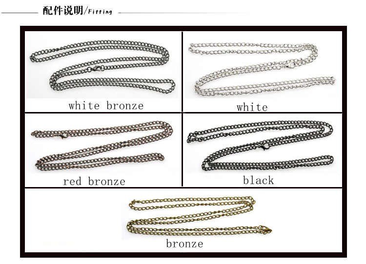 Cadena de acero inoxidable Cadena de bolsillo reloj cadena 80cm Vintage Collar para hombres y mujeres accesorios de reloj de bolsillo