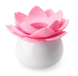 Cotton Swab Box Non-automatic Toothpick Holder Without Cover Cotton Swab Holder Lotus Shape Toothpick Holder: pink