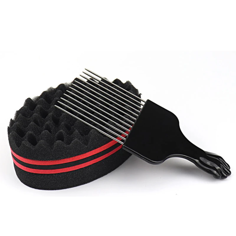 Spazzola per capelli ovale a doppio lato Magia intrecciare Spazzola in spugna per spirale afro naturale Onda paura Spazzole in spugna Trecce per capelli Intrecciare i capelli: Luce Verde