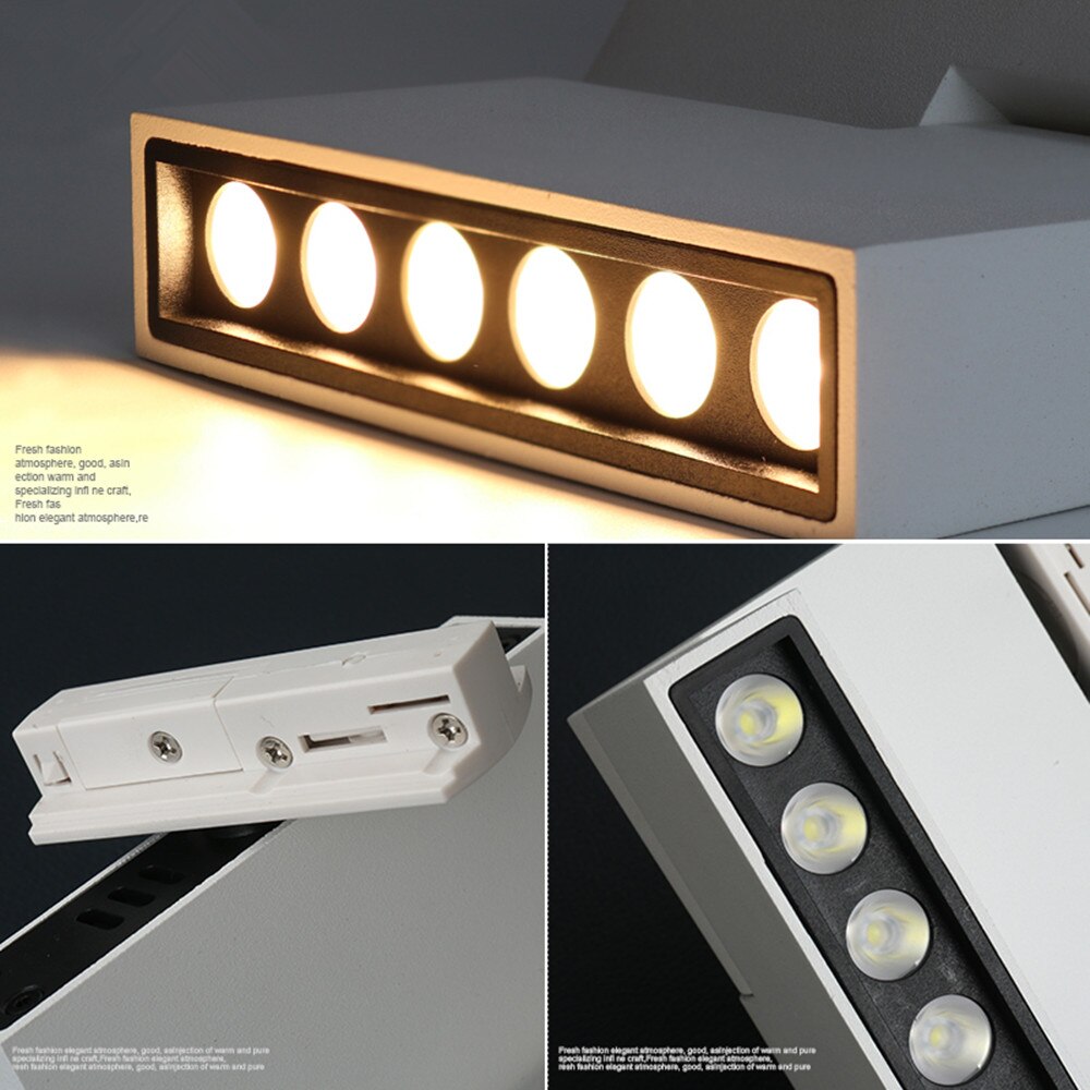 Led Licht Spoor COB Hoge Helderheid Track Lamp Hoek Gratis Verstelbare Spot Rail Lamp Verlichting Voor Thuis Kleding Winkel