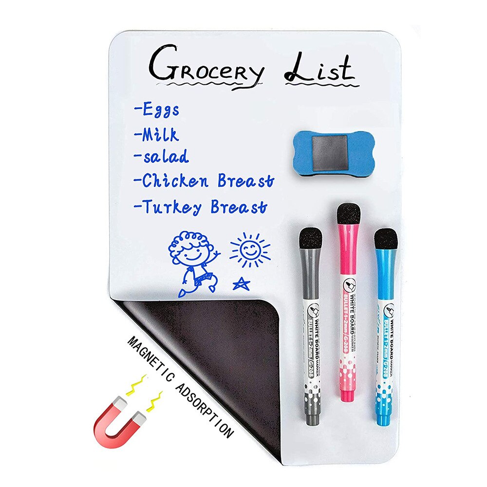 A4/a3 Magnetic Pet Soft Whiteboard Repeatedly Erase And Write Rubber Magnet Home Office Message Fridge Magnet