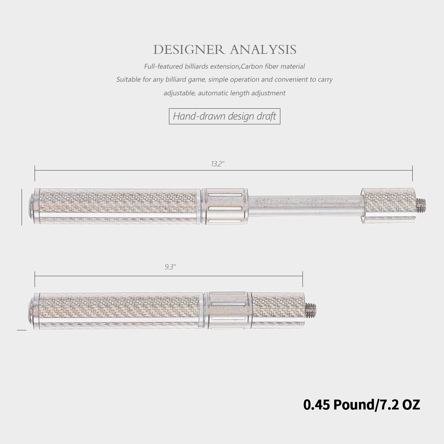 Billiards Extension Bumper Carbon Fiber Extendable Extension Billiard Accessories for Mezz Predator KONLLEN ZOKUE Jflowers Cue