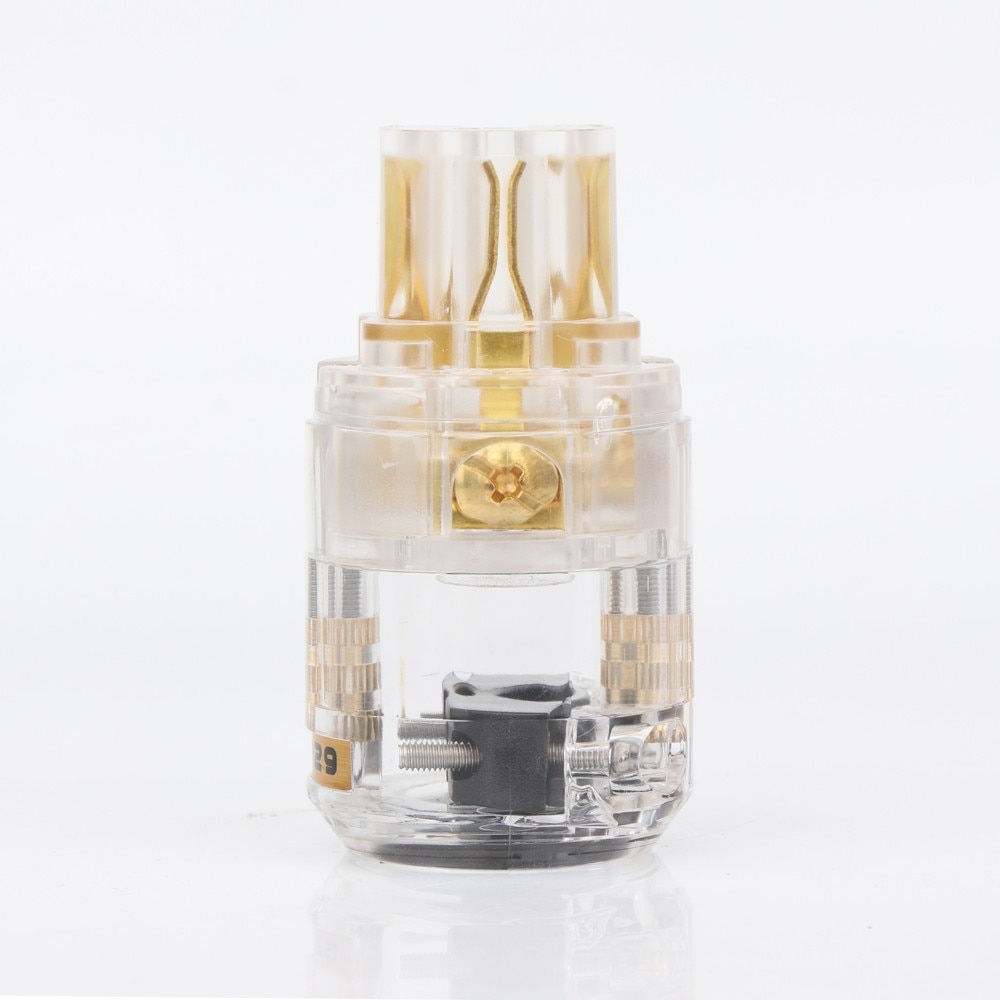 HI-End Schuko Plug EU Version Power Plugs for Audio Power Cable 24K Gold Plated Male Plug Female IEC Connector