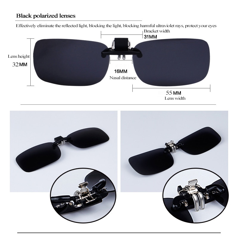 Sireck Flip Up Polarized Sunglasses Clip On Myopia Glasses Men Women Night Vision Goggles UV400 Bike Bicycle Fishing Sun Glasses