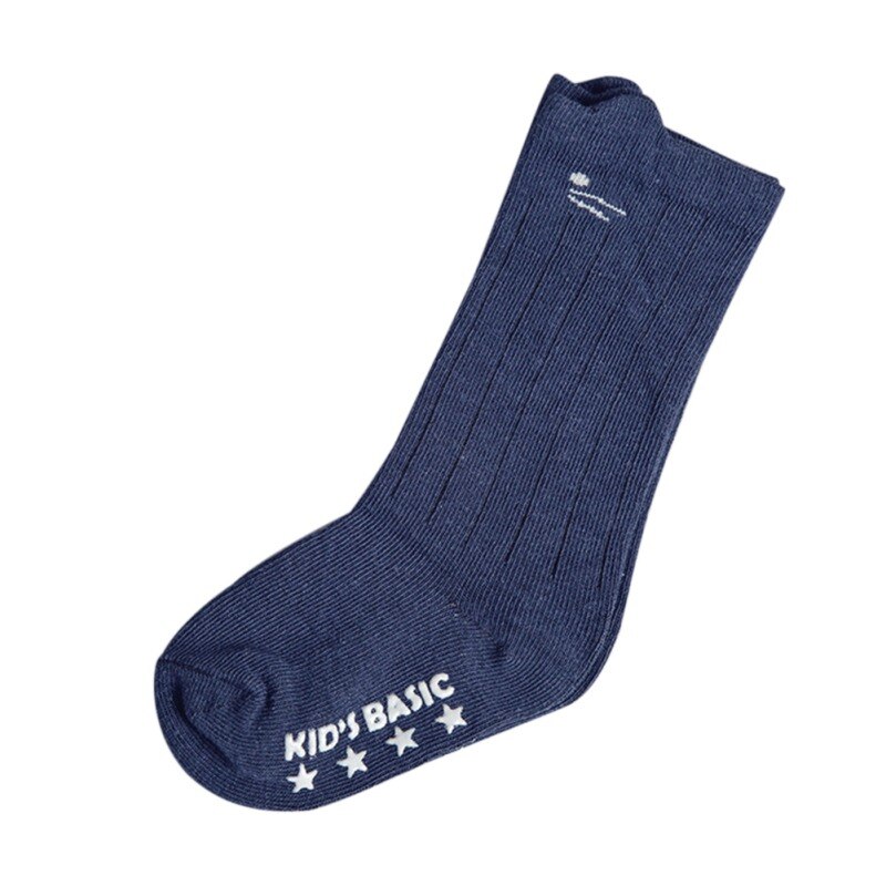 Katoenen antislip sokken voor babymeisjes, baby's, peutersokken, schattige cartoon kniekousen 0-4t: Blauw / 24m