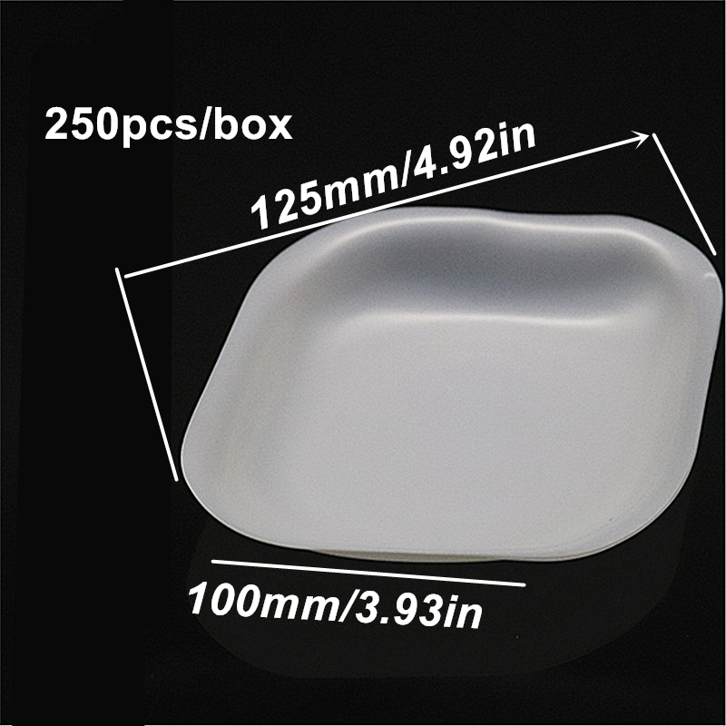 250 Pcs Plastic Weighing Dish Sample Tray Rhomb-shaped Disposable Laboratory Equipment Storage Trays Surface Plate Plates: Blue