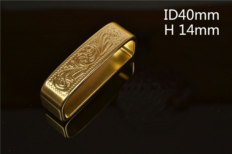 35-40mm Solid brass Belt loop for Men's belt Brass Belt Buckle Loop/Keeper DIY Leather Craft Hardware Metal Accessories