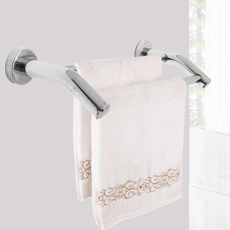 Wall Mounted Double Towel Rack Hotel Rail Stainless Steel Bathroom 40/50/60cm