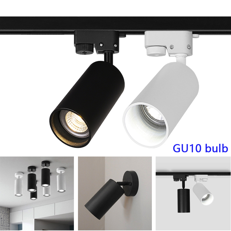 GU 10 lampen Led Spoor licht aluminium Plafond Spoor verlichting Spot Rail Spots Vervangen Halogeenlampen voor kleding Winkel