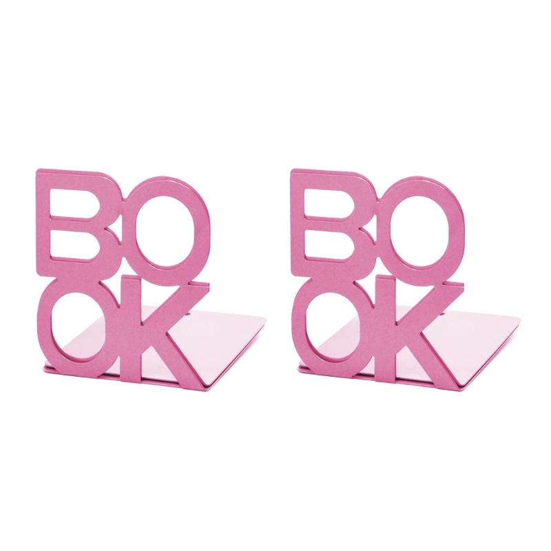 Metal Bookend Decorative Book Stopper Book Binder & Dividers Book Ends Bookends Heavy Duty Book End Holder for School Supplies