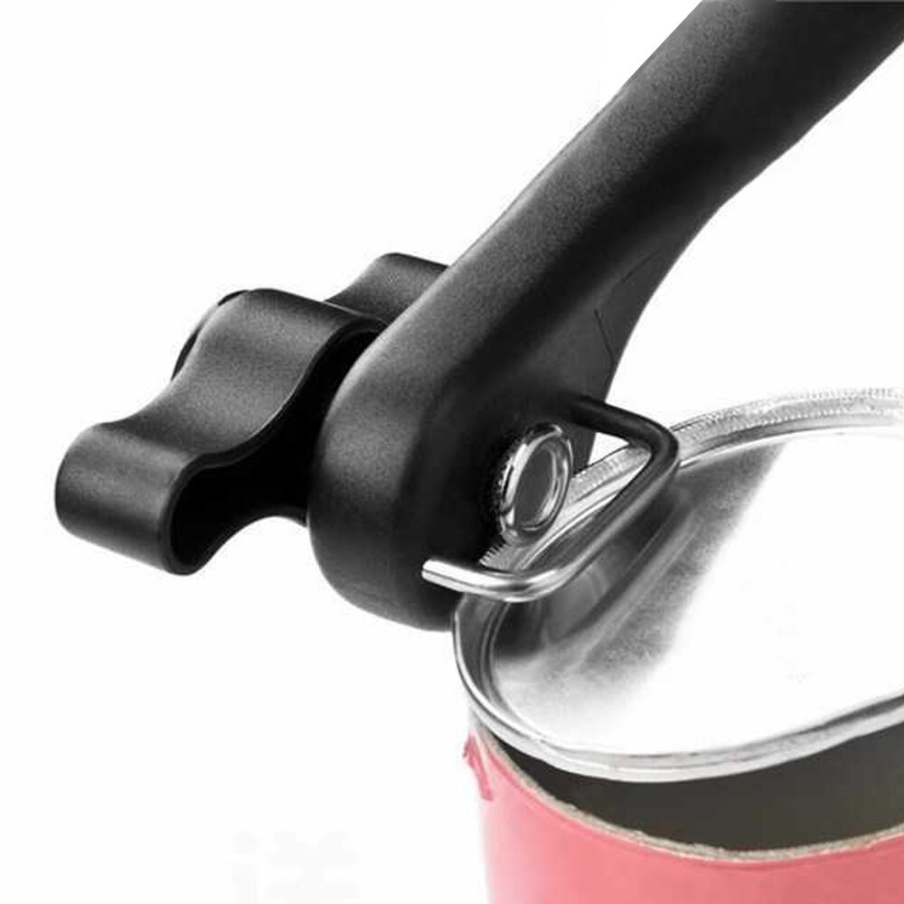 Multifunktion rustfrit stål sikkerhedsside skåret manuel dåseåbner køkkenværktøj bar gadgets dåser flaskeåbner salg  #15