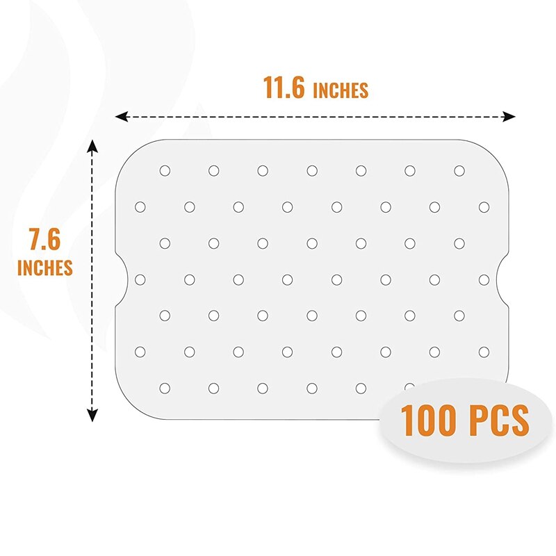 Air Fryer Parchment Paper Liners For Ninja Foodi XL Smart FG551 6-In-1 Indoor Grill Accessories With Oil Brush