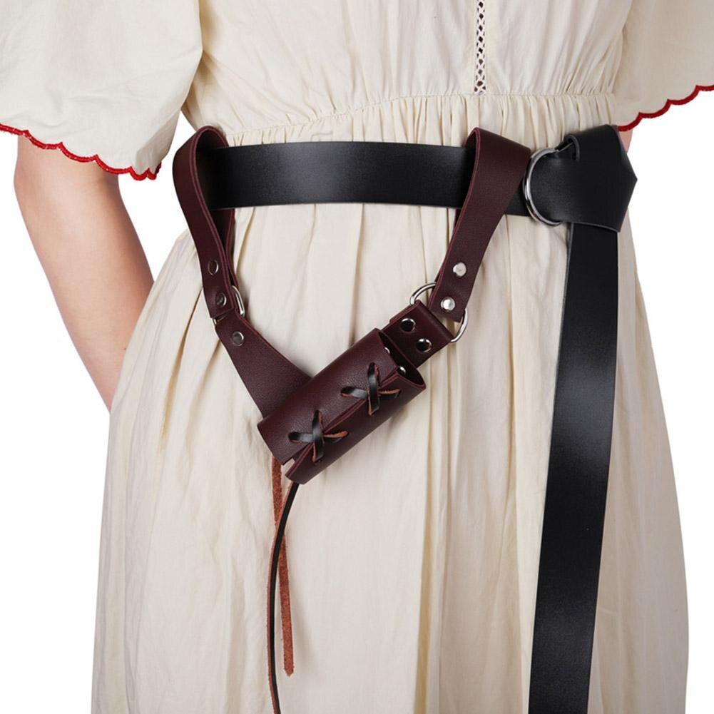 Renacimiento Medieval espada titular de la PU cinturón de cintura funda Guerrero Cosplay adulto pirata Larp Caballero de cuero de los hombres, correa de hebilla Vi J4V5