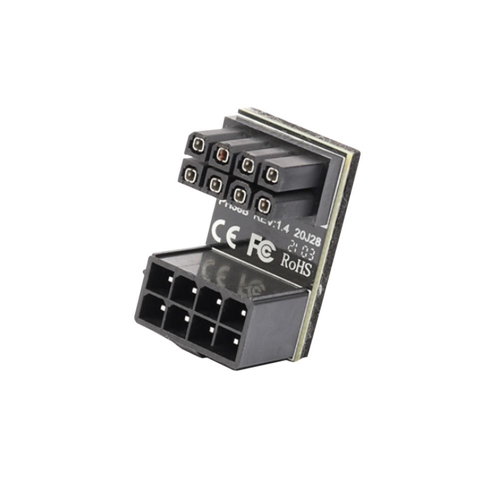 ATX 6 8 Pin Female to Male 180 Degree Angled Adapter Interface Direction Changer Computer Connectors for Desktops Graphics Card: Gold