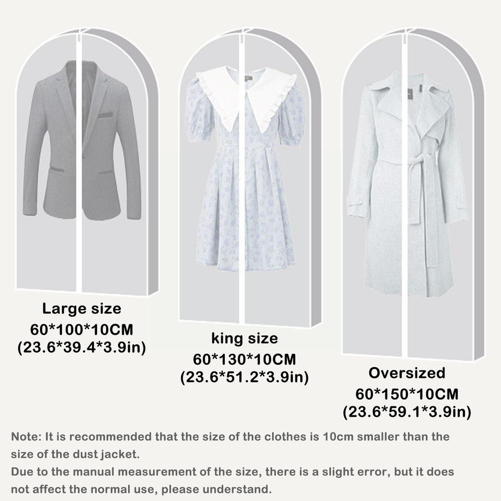 Non Woven Clothing Dust Covers Long Suit Bag Garment Dress Clothes Dust Organizer Coat Suit Wardrobe Cover Protector Bag St R1E0