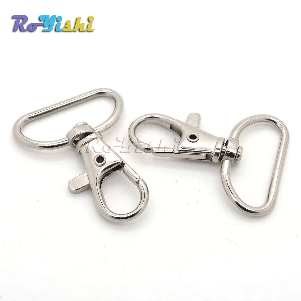 10 stks/pak Matel Snap Haken Rotary Swivel Voor Rugzak Webbing 25.4mm Vernikkeld Kreeft Sluitingen