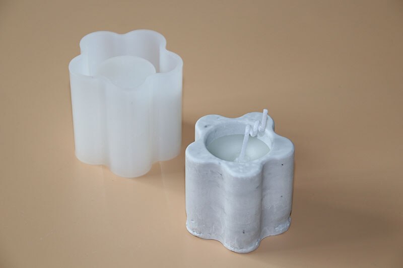 Betongljusstake formar silikon ljusstake formar mini ljusstake formar ljus kopp formar: Choklad