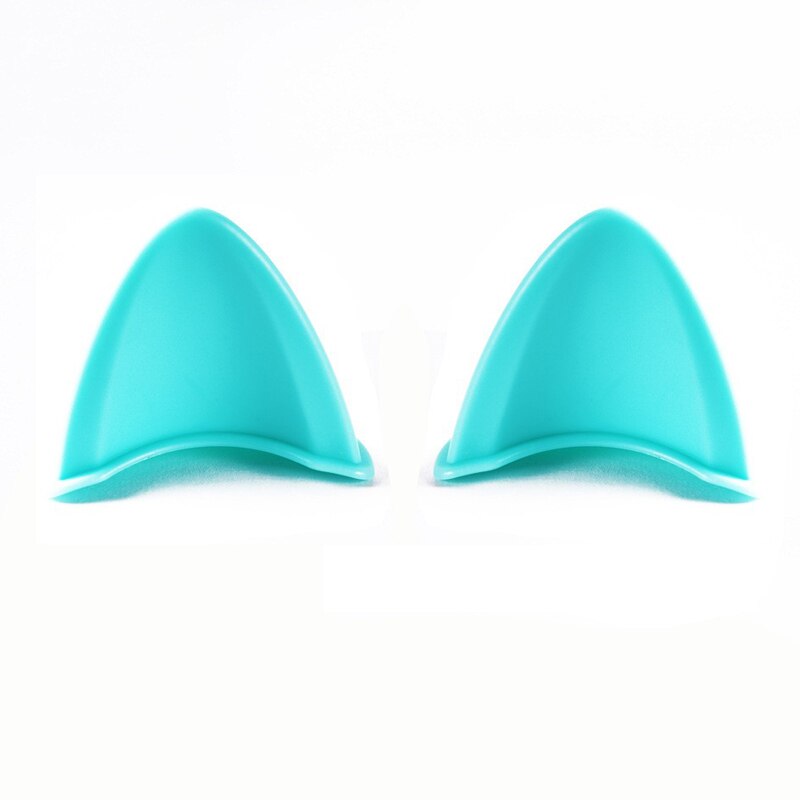 Leuke Motorhelm Kat Oren Universele Elektrische Auto Helm Decoratie Styling Stickers Helm Accessoires: 2pcs blue
