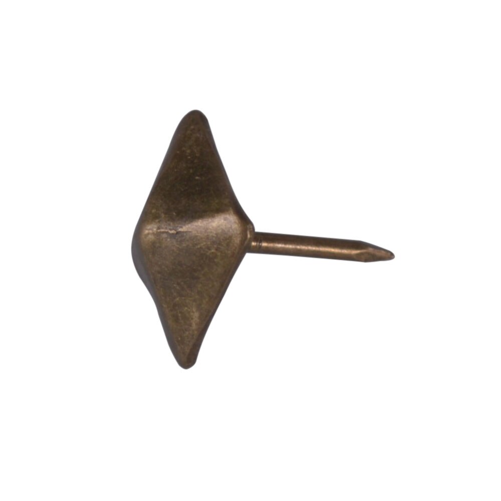 100 Uds clavos de latón bronce Vintage reemplazos cuadrados antiguos tachuelas de tapicería pernos piramidales