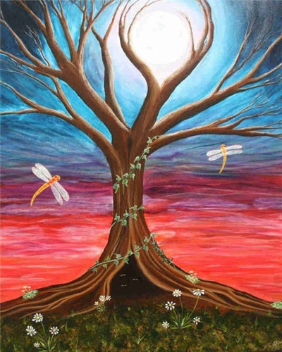 Evershine peinture par numéros arbre dessin art coloriage par numéros paysage peinture à la main ensemble mural: Tailles -997