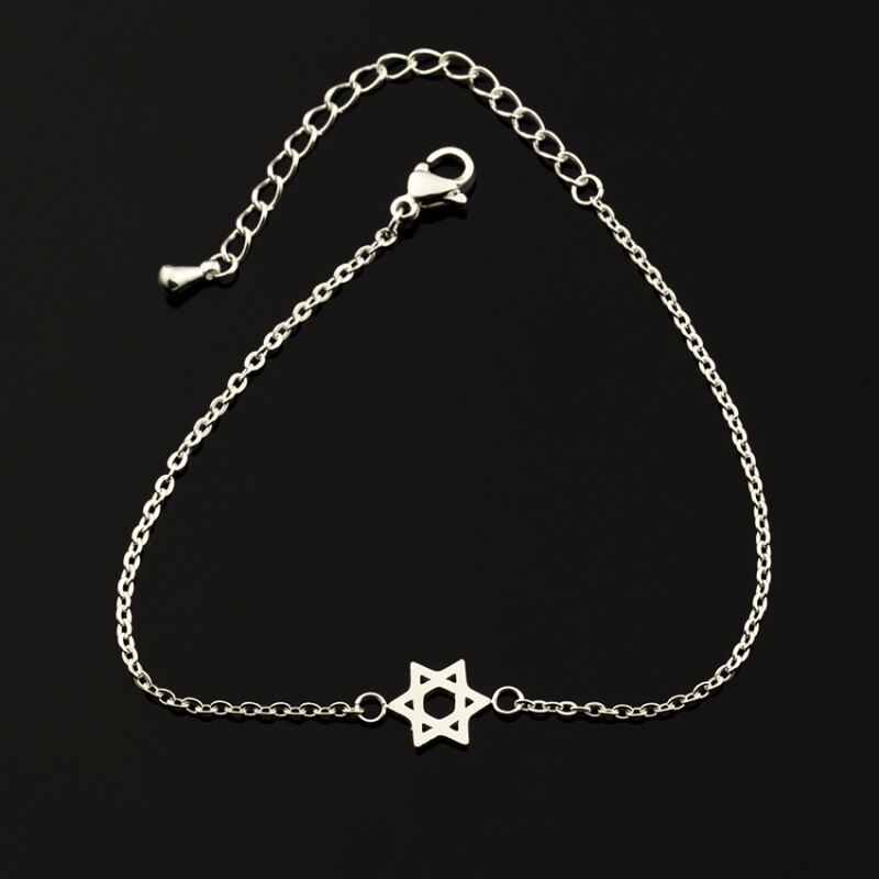 Star Of David Bracelets For Women girl Jewish Bracelet Stainless Steel Gold Color Jewelry Best Friend kid