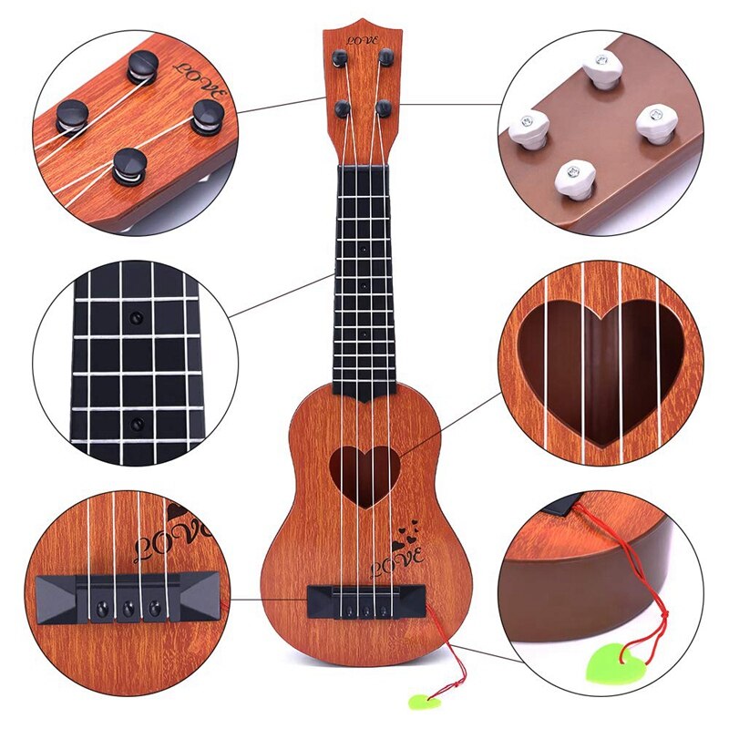 ABLD-Instrumento de guitarra clásica para niños instrumento de simulación de guitarra pequeña, instrumento para guardería