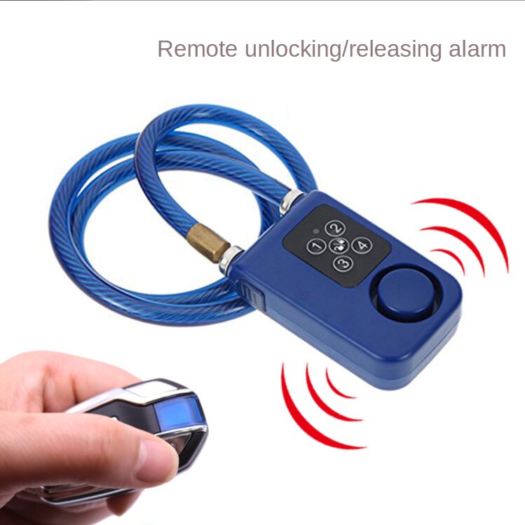 Wireless Remote Control Anti-theft Alarm Lock Electric Bike Bicycle Cycling Motorcycle Code Chain Lock