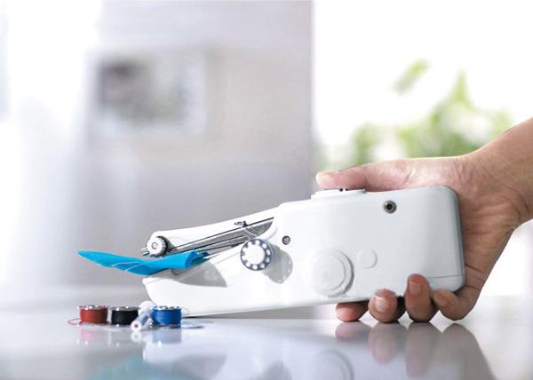 Mini bærbare håndholdte symaskiner sy søm håndarbejde trådløse tøjstoffer elektriske symaskinsæt