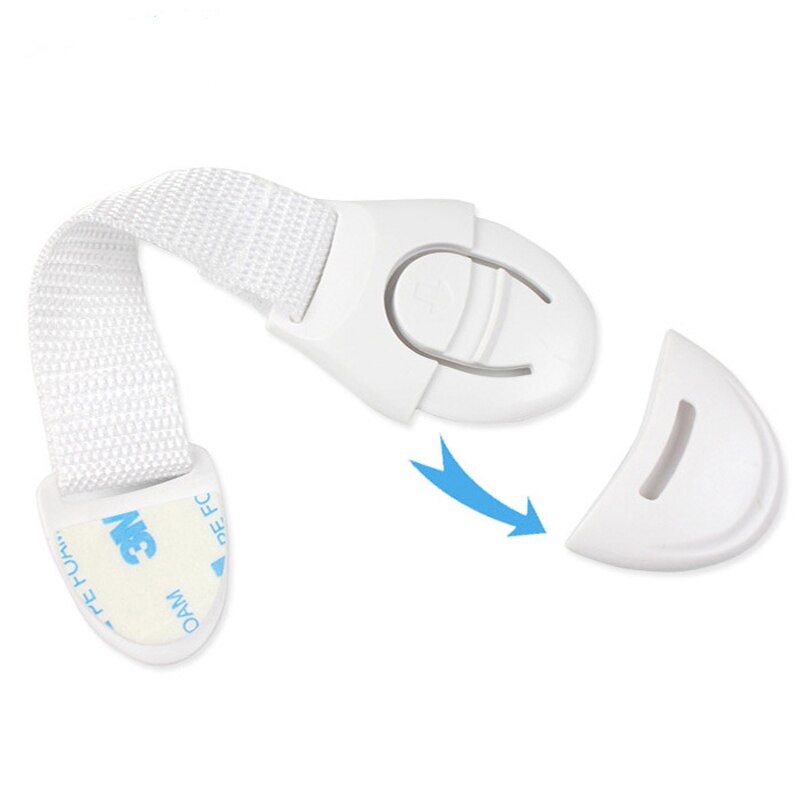 6 stk baby plus abs plastikbånd børnesikkerhedslås 3m limskuffer / skabslås / toiletlåse enkelt pakke