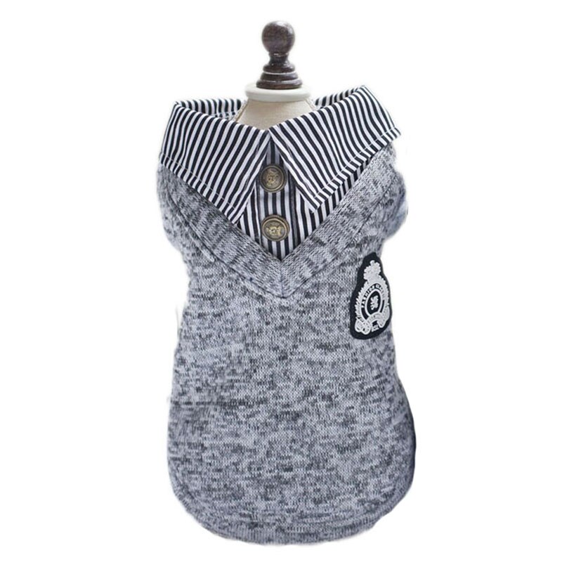 Warm Kleine Hond Kleding Puppy Dog Trui Revers Hoodies Kleding voor Honden en Katten in Herfst en Winter Sml XL 2XL