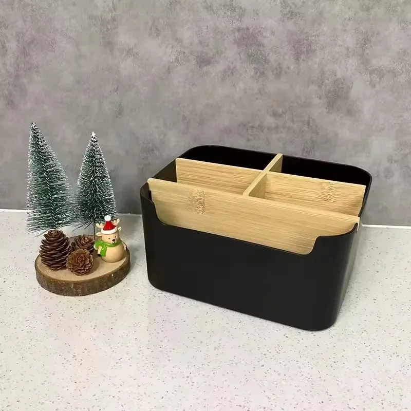 Afneembare afstandsbediening organisator TV afstandsbediening houder voor tafel Multifunctionele desktop opbergdoos Slaapkamer Woonkamer organisator