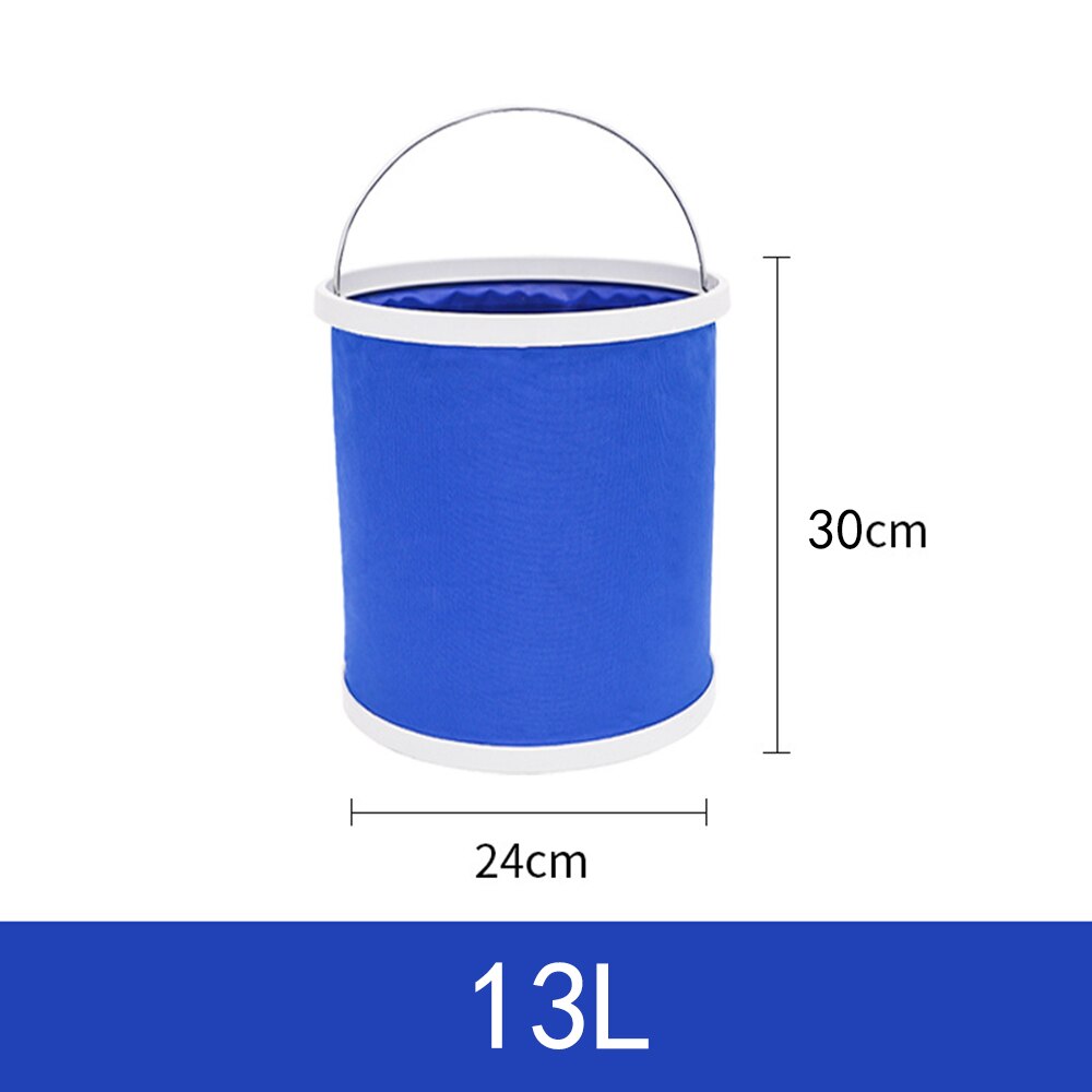 Cubo de agua plegable portátil para lavado de coche, bolsa de almacenamiento para acampar al aire libre, contenedor de pesca, barril de lavado para el hogar, bote de agua