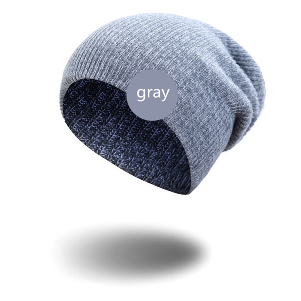 Gebreide hiphop hoed dames warme winter casual acryl casual gehaakte skimuts zachte losse gestreepte damesmuts herenmuts