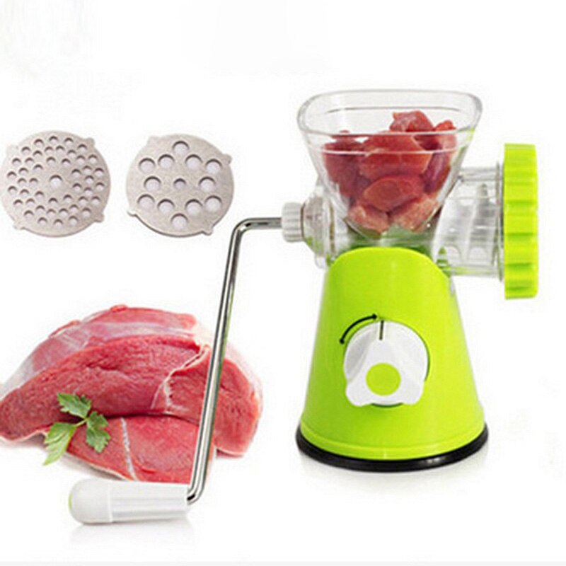 Manuell kjøttkvern maskin nøtteskjærer fiskepølse sveiv kjøttkvern grønnsaker food processor multifunksjonell kjøkken kjøttdeig lage