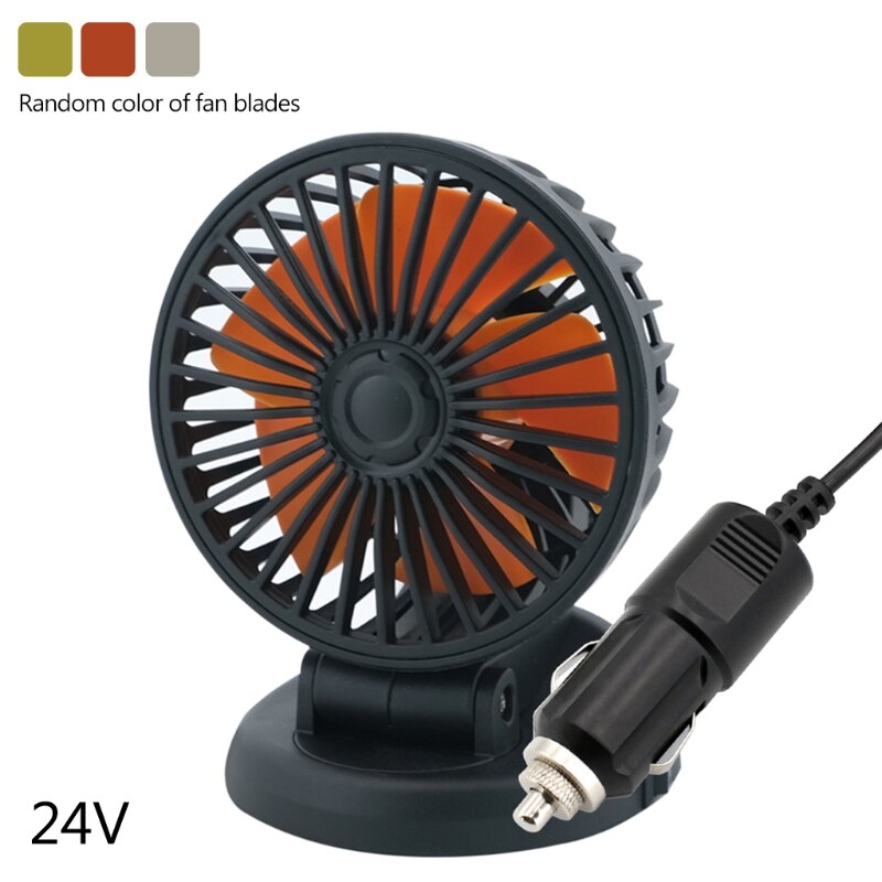 Electric Car Fan 3 Speed Dual Head Car Auto Cooling Air Circulator Fan for van Suv Rv Boat Auto Vehicles Summer