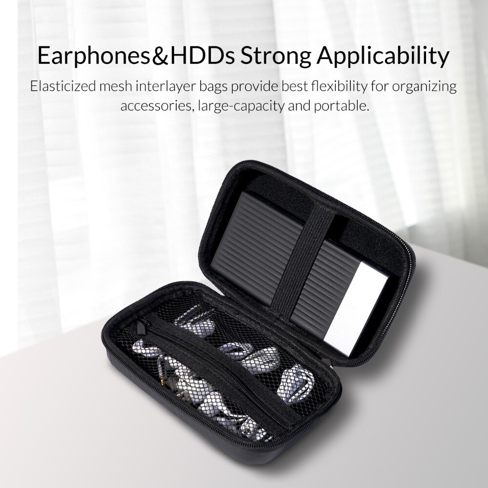 Orico Hard Case Bag Power Bank Case Voor 2.5 Hard Drive U-Disk Usb Kabel Externe Opslag Draagtas Ssd hdd Case Opbergdozen