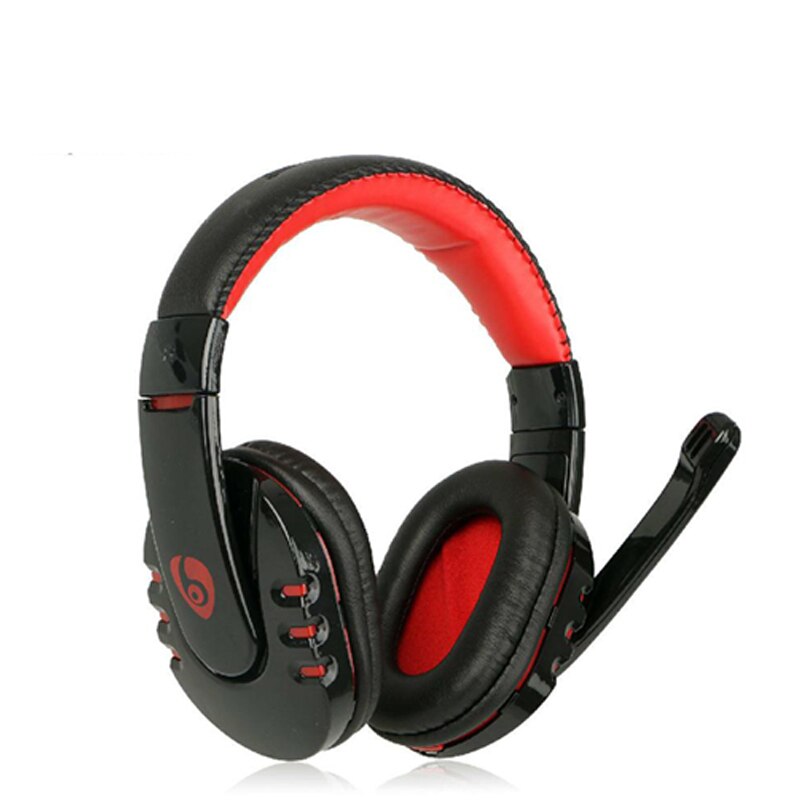 Bluetooth Hoofdtelefoon Met Microfoon Gaming Voor Pc Telefoon Laptop Game Headset Беспроводные Наушники: Black red