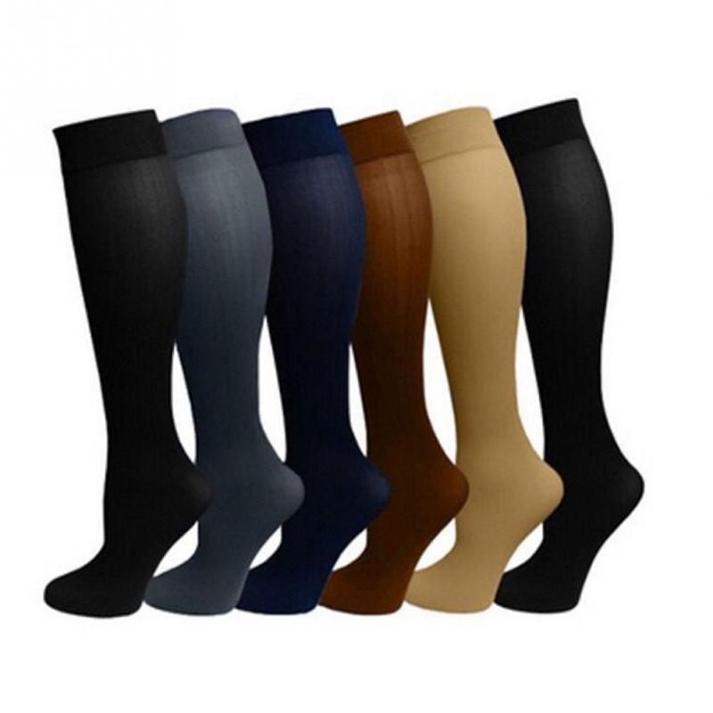 Unisex Knee High Graduated Compression Socks Varicose veins nylon pressure Leg Relief Pain socks For women man