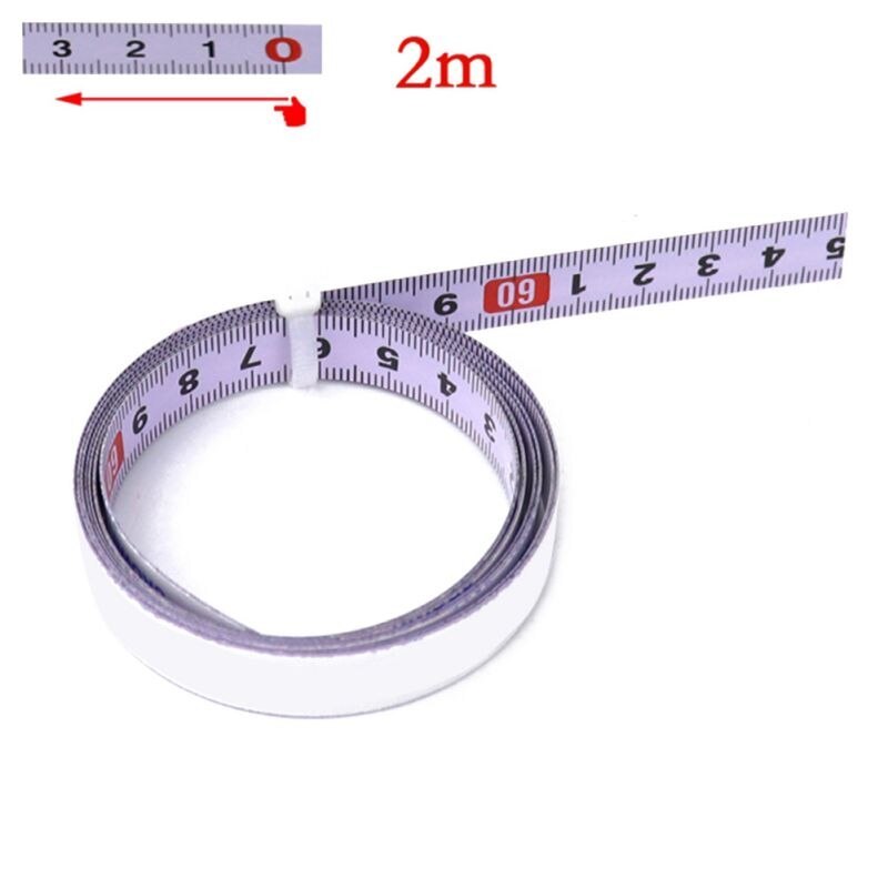1/2/5M Sticky Scale Ruler Adhesive Miter Saw Track Tape With Glue Mechanical Scale Middle Scale Tape Measurements: E