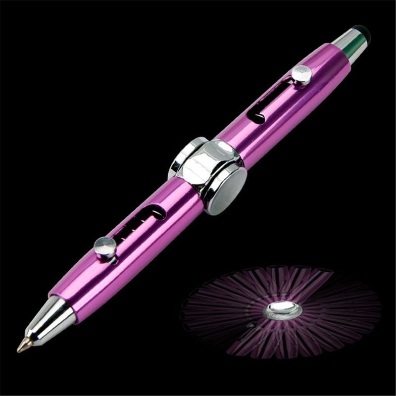 7 Kleuren Volwassenen Kinderen Speelgoed 12Cm Fidget Pen Edc Anti Stress Metalen Shell Spinner Speelgoed