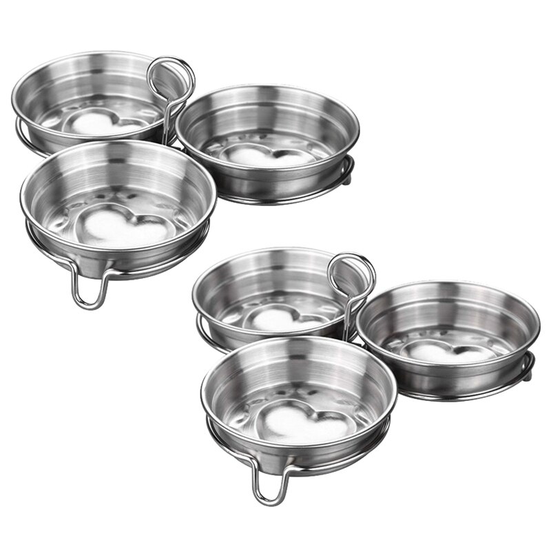 Stainless Steel Egg Poacher Egg Poachers Cooker Boiler Steamer for Home Kitchen Gadget 2 Sets: Default Title